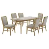 Coaster Fine Furniture 193731-S7 Croyden - 7 Piece Rectangular Dining Set - Gray / Weathered Natural