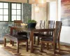Ashley Furniture D594-00 Ralene - Large UPH Dining Room Bench - Medium Brown
