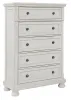Ashley Furniture B742-46 Robbinsdale - Five Drawer Chest - Antique White