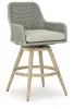 Ashley Furniture P798-130 Seton Creek - Barstool With Cushion (Set of 2) - Beige / Gray