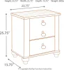 Ashley Furniture B267/31/36/58/92(2) Ashley Furniture B267/31/36/58/92(2) Willowton - 5 Pc. - Dresser, Mirror, King Panel Headboard, 2 Nightstands - Whitewash