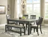 Ashley Furniture D736/25/01(4)/00 Ashley Furniture D736/25/01(4)/00 Tyler Creek - 6 Pc. - Dining Room Table, 4 Side Chairs, Bench - Dark Gray