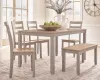 Ashley Furniture PCD403-325 Harperfeld - Dining Room Table Set (Set of 6) - Natural / Gray