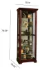 Pulaski Furniture 20717 PFC Curios - Sliding Door 5 Shelf Curio Cabinet - Victorian Brown