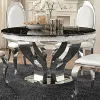 CoasterElevations 107891 Anchorage - Round Glass Top Dining Table - Chrome