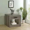 Coaster Fine Furniture 707727 Felix - 1-Drawer Engineered Wood Side End Table - Gray Driftwood
