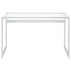 CoasterEssence 800746 Hartford - Glass Top Writing Desk - Chrome