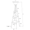 CoasterEveryday 901420 Gianni - 3-Shelf Frosted Torchiere Floor Lamp - Black