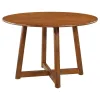 CoasterEveryday 108471 Dinah - Round Solid Wood Dining Table - Walnut