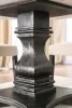 Furniture of America CM3755RT-TABLE Elfredo - Round Table - White / Antique Black