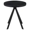 Coaster Fine Furniture 706267 Briggs - Round Marble Printed Glass Top End Table - Black