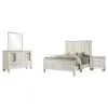 CoasterEssence 201301KEN-S4 Sandy Beach - 4 Piece Eastern King Bedroom Set - White