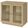 Coaster Fine Furniture 950429 Tilbury - 2-Door Glass Front Accent Display Cabinet - Light Oak