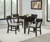 Coaster Fine Furniture 150350 Catley - 5 Piece Round Drop Leaf Dining Table Set - Dark Coffee