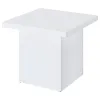 Coaster Fine Furniture 710898-S3 Devar - 3 Piece Square Coffee End Table Set - White High Gloss