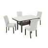 New Classic 40-D422-D4C Carissa - Rectangle Dining Table With 4 Chairs - White