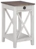 Ashley Furniture A4000374 Adalane - Accent Table - White / Gray