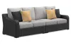 Ashley Furniture P792-854 Beachcroft - 2-Piece Outdoor Loveseat with Cushion - Black / Light Gray