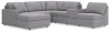 Ashley Furniture 92104S21 Ashley Furniture 92104S21 Modmax - 6-Piece Sectional With Laf Corner Chaise And Storage Console - Granite