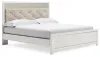 Ashley Furniture B2640B50 Altyra - King Panel Bed With Upholstered Headboard - White