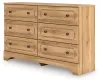 Ashley Furniture PCB1075-31 Aleaport - Six Drawer Dresser - Warm Brown