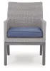 Ashley Furniture PCP418-601A Half Moon Beach - Arm Chair With Cushion (Set of 2) - Blue / Gray