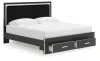 Ashley Furniture PCB3380B11 Ashley Furniture PCB3380B11 Zuraleus - King Upholstered Panel Platform Storage Bed - Black