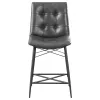 CoasterEssence 107859 Aiken - Upholstered Tufted Counter Chair (Set of 2) - Charcoal