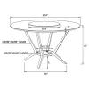 CoasterElevations 110321 Abby - Round Lazy Susan Dining Table - White High Gloss