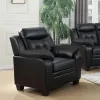 CoasterEveryday 506553 Finley - Upholstered Padded Arm Tufted Accent Chair - Black