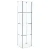 CoasterEveryday 951072 Bellatrix - 4-Shelf Clear Glass Curio Cabinet - White