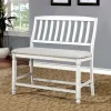Furniture of America CM3194PBN Kaliyah - Counter Height Bench - Antique White
