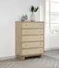 Coaster Fine Furniture 225045 Kailani - 5-Drawer Bedroom Chest Of Drawers - Beige Oak