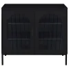 Coaster Fine Furniture 950420 Jess - 2-Door Arched Fluted Glass Accent Cabinet - Black