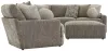 Jackson Furniture Industries 3145/73/59/31/92/28-28 Jackson Furniture Industries 3145/73/59/31/92/28-28 Turner - 5 Piece Sectional With LSF Cuddler With Cocktail Ottoman - Mushroom