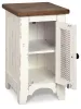 Ashley Furniture T459-7 Wystfield - Chair Side End Table - White / Brown