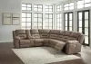Ashley Furniture 83106S3 Ashley Furniture 83106S3 Ravenel - 4-Piece Power Reclining Sectional With Laf Power Reclining Loveseat With Console - Fossil