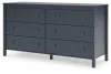 Ashley Furniture EB1528-231 Simmenfort - Six Drawer Dresser - Navy Blue