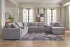 Ashley Furniture 92104S42 Modmax - 8-Piece Sectional With Raf Corner Chaise And 2 Storage Consoles - Granite