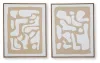 Ashley Furniture A8000503 Waldett - Wall Art Set (Set of 2) - Beige / White