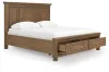 Ashley Furniture PCB779B13 Feddinger - California King Panel Storage Bed - Medium Brown
