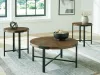 Ashley Furniture T483-13 Crosstrail - Occasional Table Set (Set of 3) - Brown