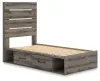 Ashley Furniture PCB2405B18 Ashley Furniture PCB2405B18 Graystorm - Twin Panel Storage Bed - Brown Gray