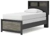 Ashley Furniture PCB1118B12 Broachmyn - Twin Bookcase Bed - Black / Gray