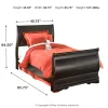 Ashley Furniture B128B5 Ashley Furniture B128B5 Huey Vineyard - Twin Sleigh Bed - Black