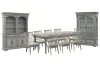 Pulaski Furniture P091240-KIT12 Pulaski Furniture P091240-KIT12 Madison Ridge - Extendable Leg Dining Table With 8 Side Chairs, Server, Hutch And China - Bluff Gray