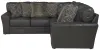Jackson Furniture Industries 4378/42/62-28 Jackson Furniture Industries 4378/42/62-28 Denali - 2 Piece Italian Leather Match Sectional With 8 Included Accent Pillows - Steel