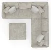 Jackson Furniture Industries 2306/63/59/73/28-01 Bucktown - 3 Piece Sectional With Extra Thick Cuddler Seat Cushions And Cocktail Ottoman - Parchment