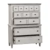 Liberty Furniture 824-BR41 Heartland - 5 Drawer Chest - Antique White / Tobacco Tops