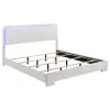 CoasterEssence 203500KW-S5 Felicity - 5 Piece California King Bedroom Set With LED - White High Gloss